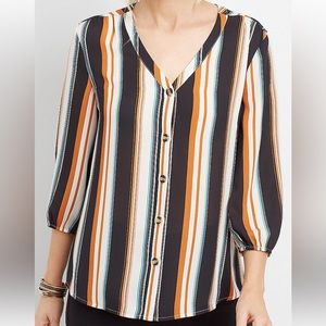 striped button down blouse